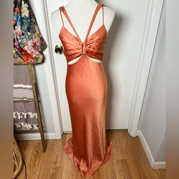 Jonathan Simkhai Orange Midi Dress - Picture 4 of 12